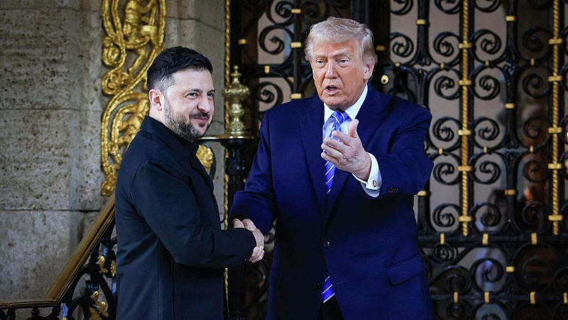 Встреча Трампа с Зеленским началась во Флориде &mdash; первые заявления