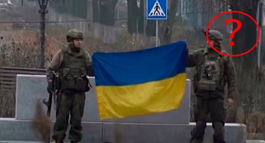 ВСУ на&nbsp;видео Минобороны из&nbsp;Красноармейска заменили флаг России на&nbsp;украинский