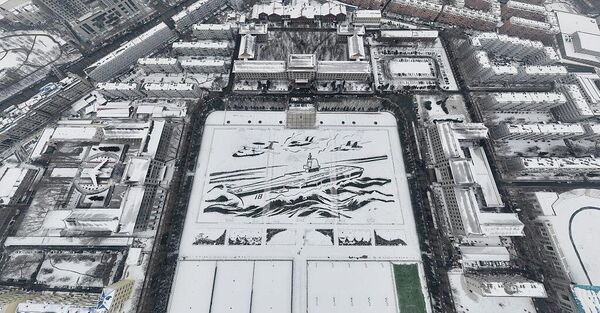 Зима рисует пейзажи: заснеженные полотна с высоты птичьего полета (фото)